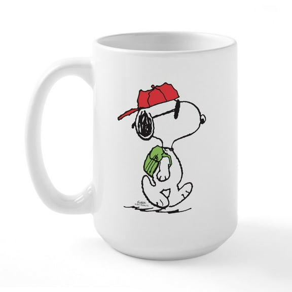 CafePress - SNOOPY Joe Cool - 15 oz Ceramic Large White Novelty Mug