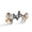 Color 4, variant on Men's Classic Stainless Steel, Fox and Butterflies Pattern Cufflinks Business Wedding Shirts, Black