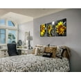 thumbnail image 6 of Arjun Sunflowers Canvas Wall Art Yellow Flowers Pictures Modern Florals Black and White Painting Framed for Bathroom Bedroom Kitchen Dinning Room Living Room Home Office Wall Décor, 12"x16"x3 Panels, 6 of 6