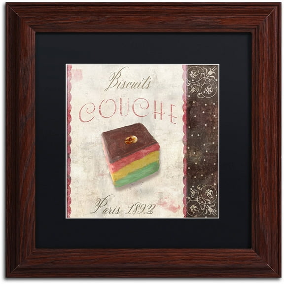 Trademark Fine Art "Patisserie XIV" Canvas Art by Color Bakery Black Matte, Wood Frame