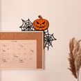 thumbnail image 3 of Adorno para puerta de Halloween, 6 piezas de telaraña de metal con forma de calabaza negra para decoración de esquinas de puertas, letrero de esquina de puerta de Halloween para decoración de puertas, 3 of 7