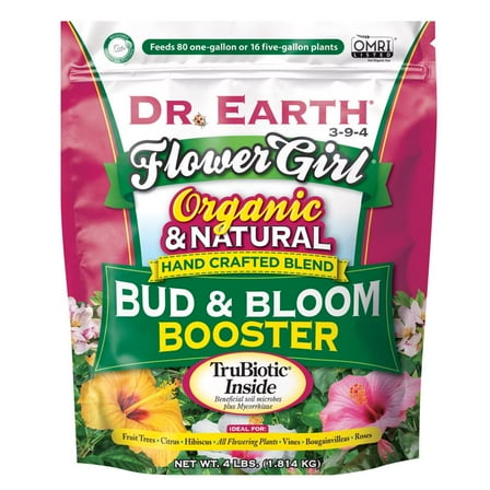 Dr. Earth Flower Girl Premium Bud & Bloom Booster Plant Food, 3-9-4 Fertilizer, 4 lb.