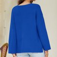 thumbnail image 3 of AOOCHASLIY Sweaters Fall Clothes Women Casual Fashion Solid Pullover Long Sleeve V-Neck Knit Tops Sweater, 3 of 4