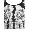 thumbnail image 3 of Más el tamaño de la pluma de la impresión floral rasgado camiseta Rosegal Camisetas tallas grandes, 3 of 5