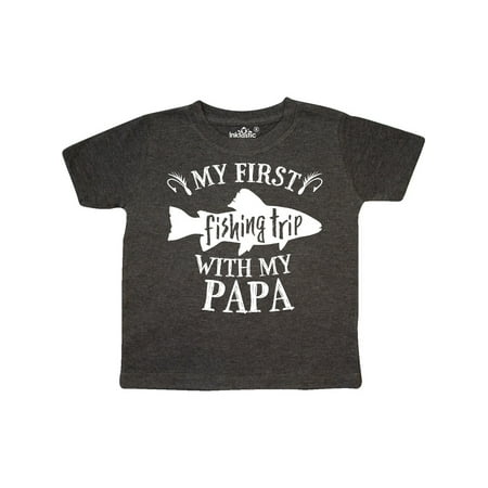 

Inktastic My First Fishing Trip with my Papa Gift Toddler Boy or Toddler Girl T-Shirt