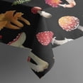 thumbnail image 3 of Red Mushroom Leaf Black Pattern Rectangle Tablecloth 60"x84",Waterproof Polyester Rectangle Table Cloth, Wipeable Spillproof Polyester Tablecloth for Dining, Camping, Indoor and Outdoor, 3 of 5