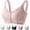Pink, variant on Front Zip Wireless Lifting Bra No Underwire Lace Bras Front Closure Bras for older women Front Zipper Sports Bra 42