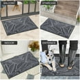 thumbnail image 6 of Buganda Waterproof Doormat, Non Slip Absorbent Rubber Door Mat for Outdoor and Indoor, Low Profile Dirt Trapper Front Door Rug, 30"x17",Grey, 6 of 7