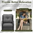 thumbnail image 6 of LayinSun Oversized Wicker Outdoor Swivel Glider Recliner with Adjustable Backrest & Footrest, Patio Reclining Lounge Chair - Set of 2, 6 of 7