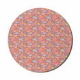 thumbnail image 1 of Paisley Mouse Pad for Computers, Repetitive Eastern Floral Motif Colorful Oriental Print, Round Non-Slip Thick Rubber Modern Gaming Mousepad, 8" Round, Pink Multicolor, by Ambesonne, 1 of 2