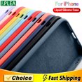 thumbnail image 2 of Luxury Liquid Silicone Phone Case For iPhone 15 14 13 12 11 Pro Max 13 12 mini X XR XS MAX 8 7 Plus Shockproof Cover Accessories Red For iPhone 13 ProMax, 2 of 6