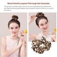 thumbnail image 2 of pitrice Grands Cheveux Scrunchies Léopard Impression Épaisse Extensible Réglable Ponytail Titulaire Bobbles Cheveux Bande Accessoires Multi Couleur Léopard yello, 2 of 5
