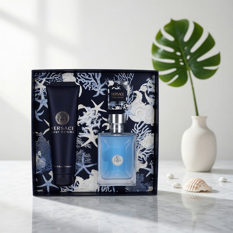 Versace, 3 Pc Gift Set, 3.4oz EDT Spray, 5oz Bath and Shower Gel