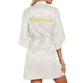 thumbnail image 1 of Lixiuxyad Woman's Robe Long plus Size Women's Wedding Party Robe Letters Kimono Satin Pyjamas Bridesmaid Bathrobe, 1 of 5