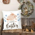 thumbnail image 3 of Wovilon Pillows Throw Pillows 4Pc Easter Day Linen Pillowcase For Home Decoration 18X18 Inches, 3 of 7