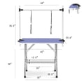 thumbnail image 3 of Pefilos 42" Dog Grooming Table for Large Medium Dogs and Cat Professional Portable Trimming Table with Arm/Noose/Mesh Tray Pet Grooming Table, Blue, 3 of 8