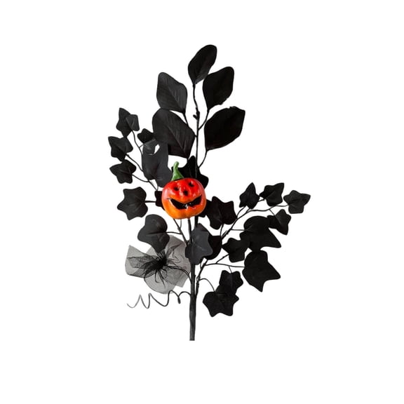 shyuyusa Halloween Black Maple Leaf Branches - Artificial Dead Flower Cuttings For Gothic Home Festival Decor