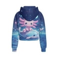thumbnail image 5 of Chaqlin Cute Axolotl Dolphin Lightweight Comfy Casual with Pocket Athletic Sports Jacket Comfy Casual Pullover Size 9-10, 5 of 7
