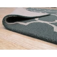 thumbnail image 4 of Hand-Tufted Wool Green Traditional Trellis Moroccan Rug, Made in India, 4 of 5
