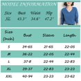 thumbnail image 3 of Women's Soft V Neck Long Sleeve Sweater Fall Casual Regular Fit, Basic Knit Pullover Top Green M, 3 of 5
