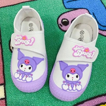 

Anime Hellokittys Kids Cartoon Canvas Shoes Kawaii Melody Kuromi Girl Fashion Soft Shoes Non Slip Flat Shoes Sneakers Cute Gift