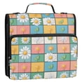 thumbnail image 5 of FORMRS Zipper Binder with Shoulder Strap 2-inch Ring 500 Sheet Capacity File Bag, Daisy Mosaic, 5 of 5