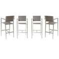 thumbnail image 3 of Pemberly Row 5-Piece Modern Aluminum Bar Set with Arms in Gray, 3 of 3