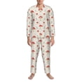thumbnail image 3 of Naloa Mushroom Men’s Pajamas Set - Long Sleeve Button Down Sleep Shirt and Pajama Bottoms Sleepwear Set-X-Large, 3 of 7