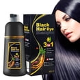 thumbnail image 5 of Black Hair Dye Shampoo 3 In 1 | Organic Hair Color 500mL | Hair Color Shampoo Grey Coverage In Minutes, Ammonia Free Instant Coloring Gift For Mom Dad, 5 of 9