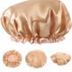 thumbnail image 1 of unbranded De Ducha Reutilizable Para Mujer Color Oro Rosa Con Elástico Y Material Transpirable, 1 of 6