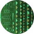 thumbnail image 1 of Ahgly Company Indoor Round Solid Green Modern Area Rugs, 7' Round, 1 of 4