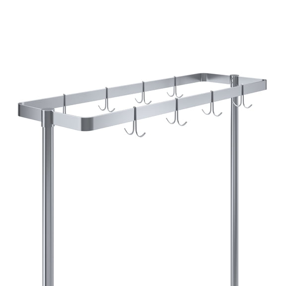 AmGood 48 in. Stainless Steel Table-Mounted Pot Rack With 8 Hooks