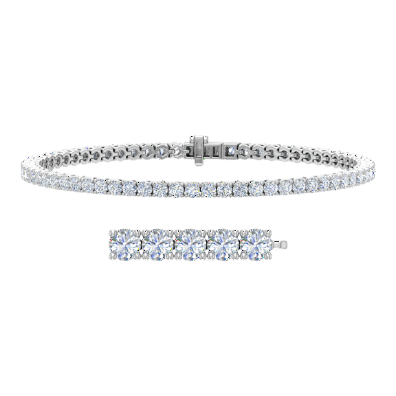 3 Carat Diamond Tennis Bracelet in 14K White Gold (7 Inch)
