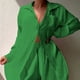 thumbnail image 4 of Blusa Trajes de playa de 2 piezas traje de baño de manga larga cubrir trajes de verano para mujeres Ygjytge Verde T S para Mujer, 4 of 7