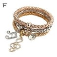 thumbnail image 2 of Clearance! Christmas Gifts Moocorvic Jewelry & Fashion Bracelets Women Multilayer Bracelets - 3PCS Gold/Silver/Rose Gold Corn Chain Bracelet For Women Heart Shaped Stretch Bracelet, 2 of 3