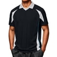 thumbnail image 2 of IhhxPro Men's Color Block Collared Shirt Moisture-Wicking Quick Dry Raglan Sleeve Performance Tee Casual Athletic Golf Top Lightweight Stretch S-3XL, 2 of 8