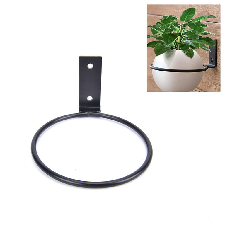 Buytra 1Pcs Flower Pot Holder Ring Plant Holder Ring Wall Mounted Wall Planter Hooks, Men's, Size: 1 PC, Black