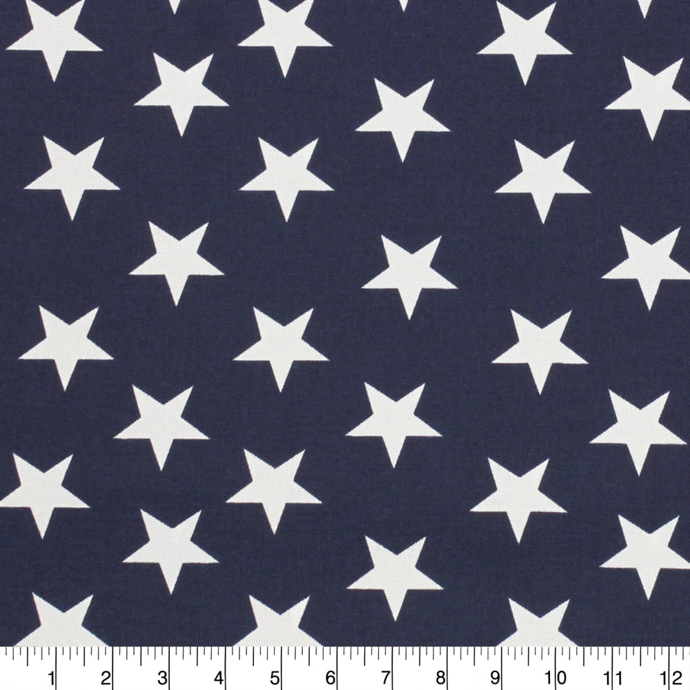 Berkshire Home 100% Polyester 54"width Indoor/Outdoor Flag Stars Navy Fabric, by the Yard