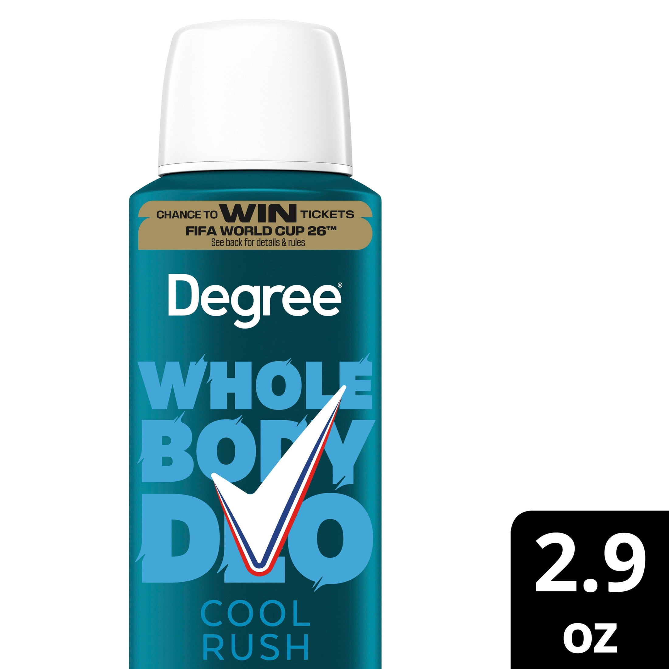 Degree Men Whole Body Deodorant Cool Rush Scent Aluminum Free 72H