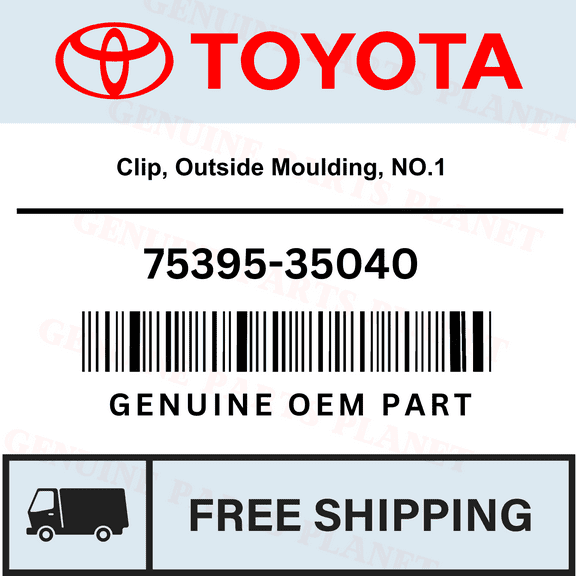 OEM GENUINE TOYOTA Tundra 2000-2002 Clip, Outside Moulding, NO.1 - 75395-35040