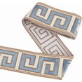 thumbnail image 6 of 3.28Yards Embroidered Drapery Trim 3-3/4 inch Wide Polyester Jacquard Grid Ribbon Aqua Color Drapery Trim for Curtain Geometric Jacquard Ribbon for Drapes Curtain Banding Trims Tape for DIY, 6 of 9