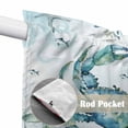 thumbnail image 4 of Turquoise Carbs Coastal Swag Curtains for Kitchen/Bedroom/Living Room, Nautical Summer Beach Coral Jellyfish Scalloped Curtains 63 Inch Long, Window Swag Topper Curtains Valances 2 Panels Set 36"x63", 4 of 8
