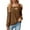Coffee, variant on EDFBUYKRS Womens Fall Long Sleeve Tunic Tops Notch V Neck Shirt Casual Pleated Basic Pullover S