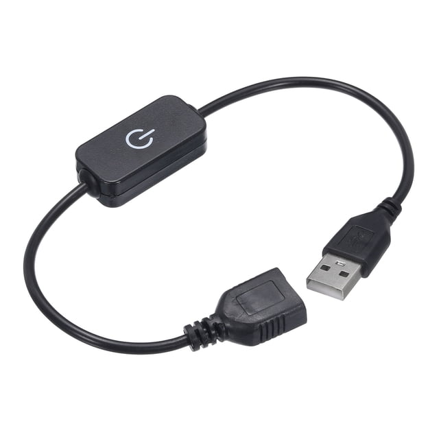 Unique Bargains Touch Dimmer Switch 524V USB Connector Suitable for LED Light Cabinet RV Light Black