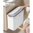 thumbnail image 4 of O-MART Wall Mounted Trash Can, Kitchen Compost Bin with Lid, 4 Gallon (S01L-V02), 4 of 7