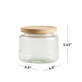 thumbnail image 3 of Mainstays Glass Kitchen Food Storage  Jar 2L  glass jar with bamboo lid, 3 of 5