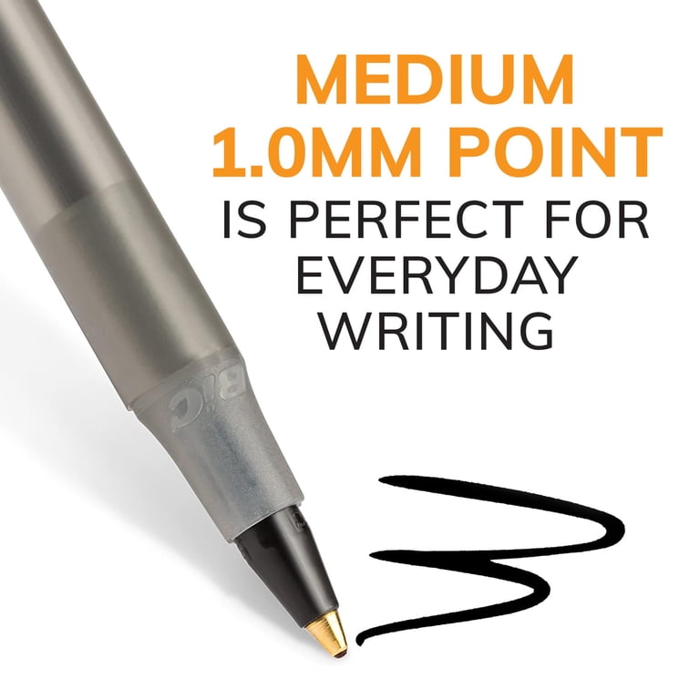 BIC Round Stic Xtra Life Ballpoint Pens, Medium 1.0mm, Black, 60 Count photo 6