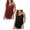 Black, Brick Red, variant on 2 Pack Tank Tops for Women Adjustable Spaghetti Straps V Neck Casual Tanks Summer Sleeveless Camisole Layering Wear , Black, Brick Red, Size S