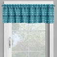 thumbnail image 4 of Ambesonne Stripes Valance & Curtain, Doodle Style Triangles, 55"x24", Blue and Pale Blue, 4 of 6