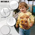 thumbnail image 6 of Garronmavis Highland Cow Girls Sweatshirts Loose Ruffle Sunflower Long Sleeve Girls Top 8T Lightweight Pullover Crewneck Long Sleeve Shirt Versatile Toddler Girl Clothes for Daily Life, 6 of 7